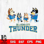 Oklahoma City Thunder Bluey Dance Squats Svg Eps Dxf Png File, Digital Download, Instant Download