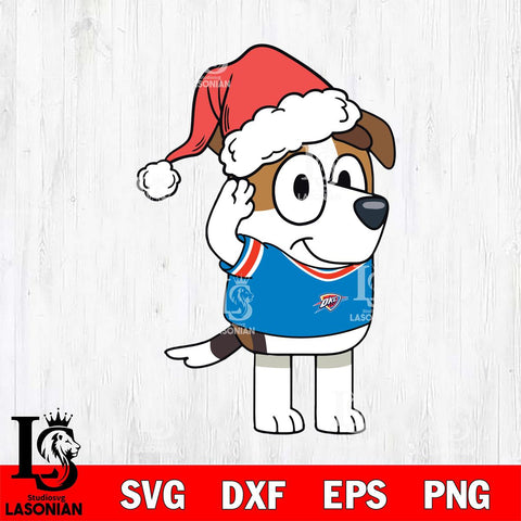 Oklahoma City Thunder Bluey Jack Christmas Svg Eps Dxf Png File, Digital Download, Instant Download