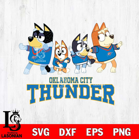 Oklahoma City Thunder Bluey Mode Dance Squats Svg Eps Dxf Png File, Digital Download, Instant Download