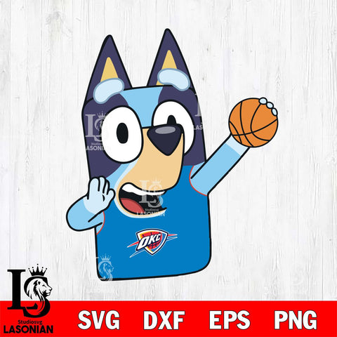 Oklahoma City Thunder Bluey sport Svg Eps Dxf Png File, Digital Download, Instant Download