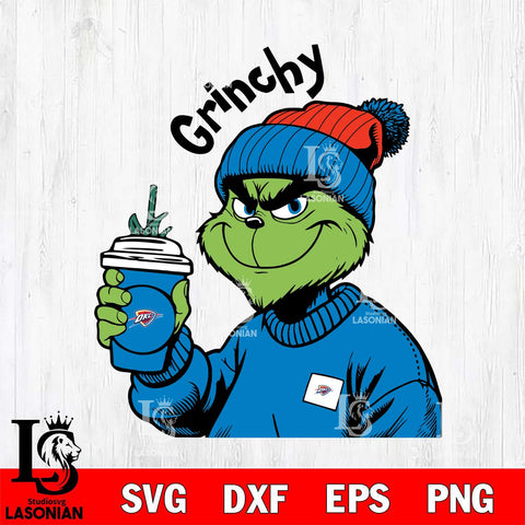 Oklahoma City Thunder Boujee Grinch 10 Svg Eps Dxf Png File, Digital Download, Instant Download