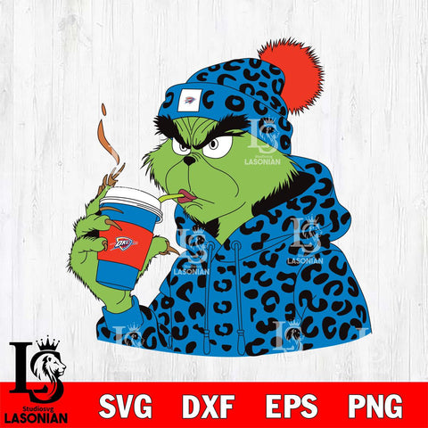 Oklahoma City Thunder Boujee Grinch 8 Svg Eps Dxf Png File, Digital Download, Instant Download