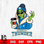 Oklahoma City Thunder Boujee Grinch Girls Christmas Cut Files Cricut, Svg Dxf Eps Png file , Silhouette