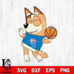 Oklahoma City Thunder Chilli bluey sport Svg Eps Dxf Png File, Digital Download, Instant Download