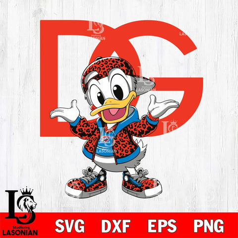 Oklahoma City Thunder Dolce And Gabbana Donald Duck Disney Svg Eps Dxf Png File, Digital Download, Instant Download