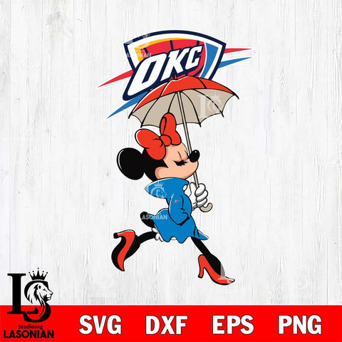 Oklahoma City Thunder Fancy Minnie Svg Eps Dxf Png File, Digital Download, Instant Download