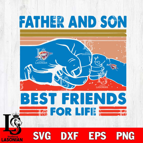 Oklahoma City Thunder Father And Son Best Friends For Life Svg Eps Dxf Png File, Digital Download, Instant Download