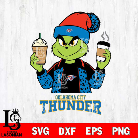 Oklahoma City Thunder Grinch 2 coffee Svg Eps Dxf Png File, Digital Download, Instant Download