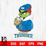 Oklahoma City Thunder Grinch Bougie Christmas Cut Files Cricut, Svg Dxf Eps Png file , Silhouette