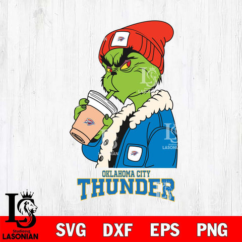 Oklahoma City Thunder Grinch Bougie Football Svg Eps Dxf Png File, Digital Download, Instant Download