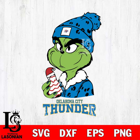 Oklahoma City Thunder Grinch Tree Cake Svg Eps Dxf Png File, Digital Download, Instant Download