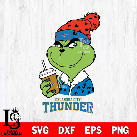 Oklahoma City Thunder Grinch hat Svg Eps Dxf Png File, Digital Download, Instant Download