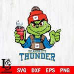 Oklahoma City Thunder Grinch with coffee Svg Eps Dxf Png File, Digital Download, Instant Download