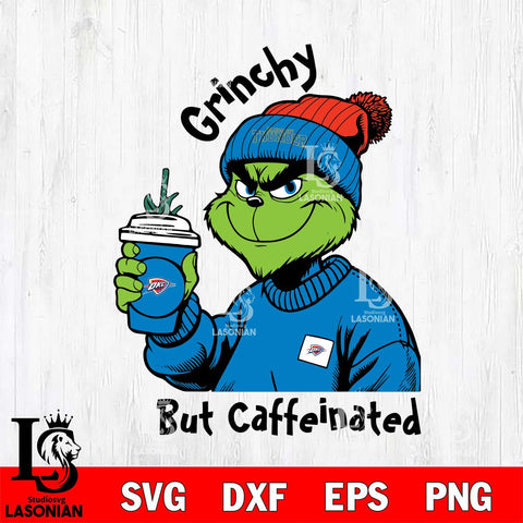 Oklahoma City Thunder Grinchy But Caffeinated Svg Eps Dxf Png File, Digital Download, Instant Download