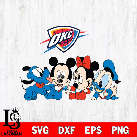 Oklahoma City Thunder Mickey Minne 5 Nba Svg Eps Dxf Png File, NBA svg, Digital Download, Instant Download