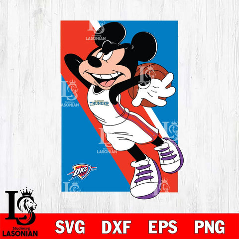 Oklahoma City Thunder Mickey Minne 6 Nba Svg Eps Dxf Png File, NBA svg, Digital Download, Instant Download