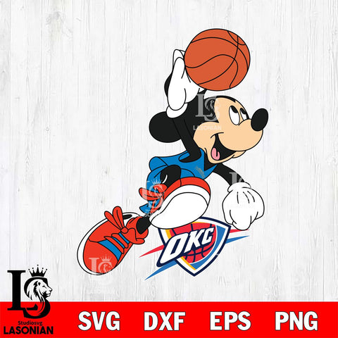 Oklahoma City Thunder Mickey Minne 8 Nba Svg Eps Dxf Png File, NBA svg, Digital Download, Instant Download