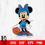 Oklahoma City Thunder Mickey Minne Nba Svg Eps Dxf Png File, NBA svg, Digital Download, Instant Download