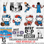 Oklahoma City Thunder NBA Bundle 12 Svg Eps Dxf Png File, Digital Download, Instant Download