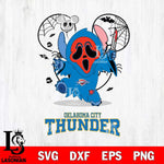 Oklahoma City Thunder Stitch Ghost Face Halloween 2 Svg Eps Dxf Png File, Digital Download, Instant Download