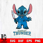 Oklahoma City Thunder Stitch Horror 2 Svg Eps Dxf Png File, NBA svg, Digital Download, Instant Download