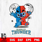 Oklahoma City Thunder Stitch Horror Halloween 2 Svg Eps Dxf Png File, Digital Download, Instant Download