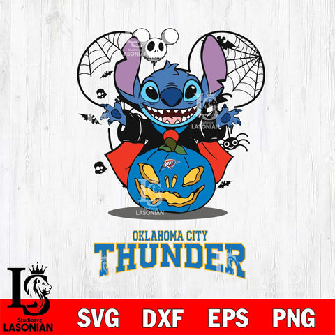 Oklahoma City Thunder Stitch Horror Halloween Svg Eps Dxf Png File, Digital Download, Instant Download