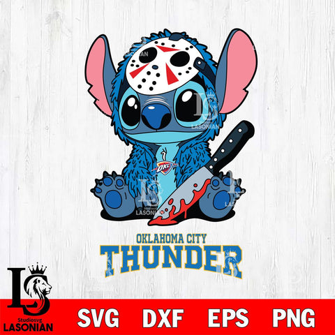 Oklahoma City Thunder Stitch Jason Voorhees Svg Eps Dxf Png File, NBA svg, Digital Download, Instant Download