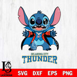 Oklahoma City Thunder Stitch Vampire halloween Svg Eps Dxf Png File, NBA svg, Digital Download, Instant Download