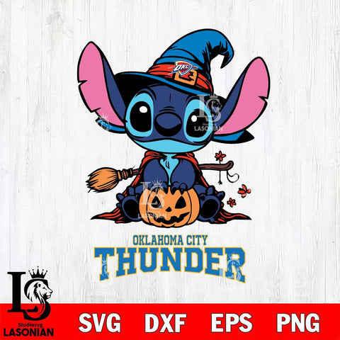 Oklahoma City Thunder Stitch witch Svg Eps Dxf Png File, NBA svg, Digital Download, Instant Download