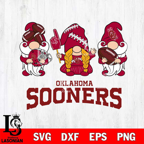 Oklahoma Sooners 3 Gnomes Football Svg Eps Dxf Png File, Digital Download, Instant Download