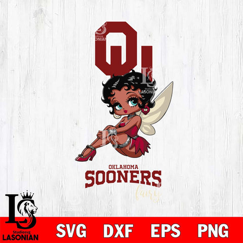 Oklahoma Sooners Beauty Black Fairy Betty Boop, Svg Eps Dxf Png File, Digital Download