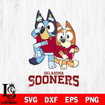 Oklahoma Sooners Bluey & Bingo Svg Eps Dxf Png File, NCAA svg, Digital Download, Instant Download