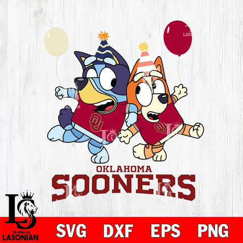 Oklahoma Sooners Bluey & Bingo 2 Svg Eps Dxf Png File, NCAA svg, Digital Download, Instant Download