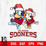 Oklahoma Sooners Bluey Christmas Holiday Svg Eps Dxf Png File, Digital Download