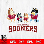 Oklahoma Sooners Bluey Dance Squats Svg Eps Dxf Png File, Digital Download, Instant Download