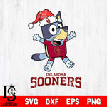 Oklahoma Sooners Bluey Happy Christmas Svg Eps Dxf Png File, Digital Download