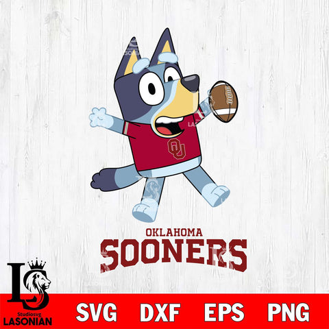 Oklahoma Sooners Bluey Sport Football Svg Eps Dxf Png File,NCAA Svg Files,Bluey svg ,Digital Download ,Instant Download, Cricut File