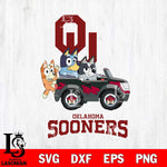 Oklahoma Sooners Bluey friends car Svg Eps Dxf Png File, NCAA svg, Digital Download, Instant Download