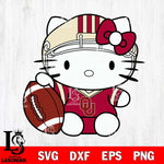 Oklahoma Sooners Cute Hello Kitty Football 5 Svg Eps Dxf Png File, NCAA svg, Digital Download, Instant Download