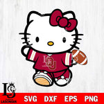 Oklahoma Sooners Cute Hello Kitty Football 7 Svg Eps Dxf Png File, NCAA svg, Digital Download, Instant Download