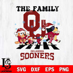 Oklahoma Sooners Family Bluey Christmas Svg Eps Dxf Png File, Digital Download