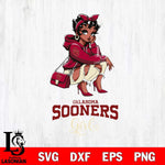 Oklahoma Sooners Fashion Black Fan Girl Betty Boop, Svg Eps Dxf Png File, Digital Download