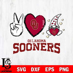 Oklahoma Sooners Gnomes Peace & Love Svg Eps Dxf Png File, Digital Download, Instant Download