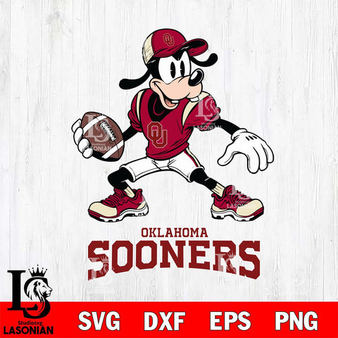 Oklahoma Sooners Goofy Disney, Svg Eps Dxf Png File, Digital Download