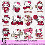 Oklahoma Sooners Hello Kitty Bundle 12 SVG Svg Eps Dxf Png File, Digital Download, Instant Download