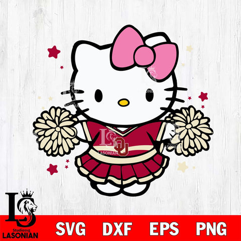 Oklahoma Sooners Hello Kitty Cheerleader 10 Svg Eps Dxf Png File, Digital Download, Instant Download