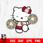 Oklahoma Sooners Hello Kitty Cheerleader Svg Eps Dxf Png File, Digital Download, Instant Download