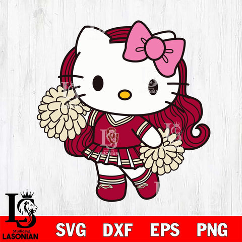 Oklahoma Sooners Hello Kitty Cheerleader 7 Svg Eps Dxf Png File, Digital Download, Instant Download