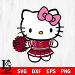 Oklahoma Sooners Hello Kitty Cheerleader 8 Svg Eps Dxf Png File, Digital Download, Instant Download